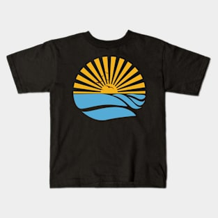 Sunset Cloud Landscape Summer Logo Kids T-Shirt